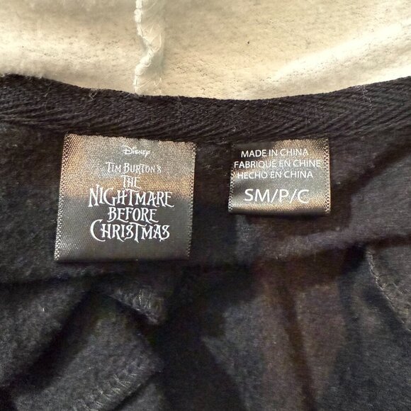 Nightmare Before Christmas Jack Skellington Full Face Zipup Hood Sweatshirt S - Picture 7 of 7